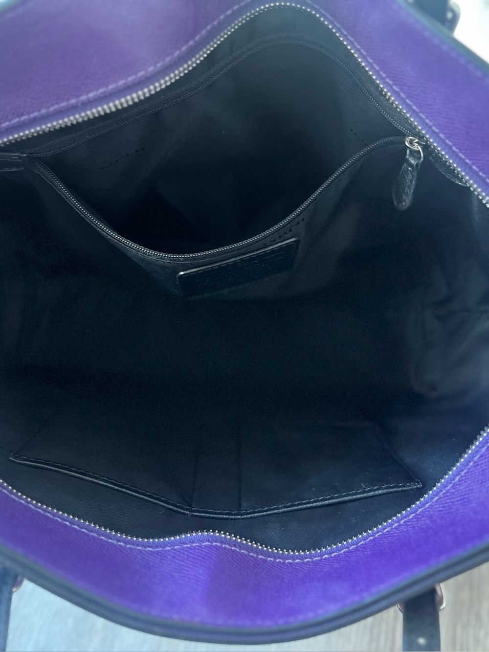 Coach Purple Leather Tote Bag - Picture 8 of 8